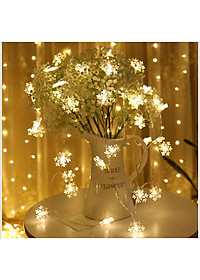 Đèn Led Trang Trí Bông Tuyết Dài 10M - 100 Bóng Trang Trí Noel Lễ Tết