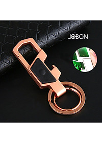 Móc chìa khóa đa năng ô tô, xe máy, gia đình thương hiệu JOBON - Thép hợp kim cao cấp - Da thật 100% - Trọng lượng: 36g -  Mã: ZB-018 - Hàng Nhập Khẩu