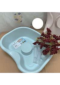 Chậu Gội Đầu Tại Gường Cho Người Già , Bà Bầu , Trẻ Nhỏ Nhựa Việt Nhật , Chậu Gội Đầu Nhựa Nguyên Sinh Đảm Bảo An Toàn Cho Bà Bầu Và Trẻ Em - Hàng Việt Nam ( Tặng kèm 5 khăn lau pakasa)