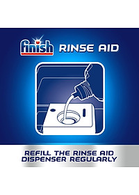 Nước làm bóng và khô chén, đĩa Finish Dishwasher Rinse Aid Shinier & Drier Dishes Lemon Sparkle 800ml QT004996 - hương chanh