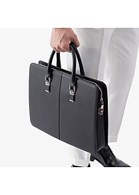 Túi Xách Cặp Da Nam Công Sở GENCE CGL08 Chất Liệu Da Bò Khóa Số Cao Cấp Màu Đen