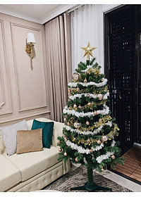 Cây thông noel màu xanh cao 180cm - Tán dày và đẹp, cây thông chắc chắn và dể tháo lắp