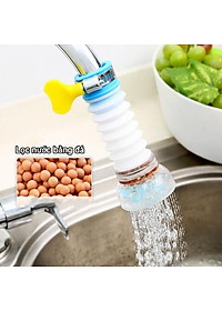 Vòi Lọc Nước Ra Bát Tăng Áp Xoay 360 Có Thể Kéo Dài Chống Bắn Nước Giao Màu Ngẫu Nhiên