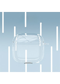 Ốp Case TPU Trong Suốt Dành Cho Airpods 4/ Airpods Pro 3, chống ố vàng, chống sốc kèm móc treo_ Hàng chính hãng