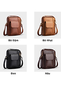 Túi Trita ( Thời trang nam phối ngăn - Túi đeo chéo da RTN3 )