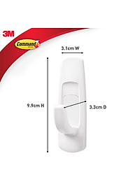 Móc dán tường chống thấm nước Command 3M cỡ lớn chịu lực 2.2kg - Độ bền cao, bám cực chắc, tháo cực dễ 17003B