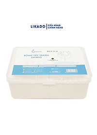 Bông tẩy trang Likado dạng hộp 150 miếng bông tự nhiên (6cm x 8cm)(1 hộp)