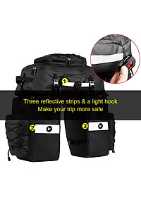 Túi sau Xe đạp 3 trong 1 đa chức năng Không thấm nước gắn yên xe