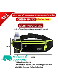Túi Đeo Bụng Chạy Bộ dododios Chống Nước, Túi Đeo Hông Đựng Điện Thoại Có Ngăn Để Chai Nước Tập Thể Dục - Hàng chính hãng dododios
