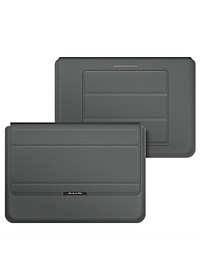 Túi chống sốc bao da laptop macbook kiêm giá đỡ tản nhiệt kèm ví đựng sạc chuột