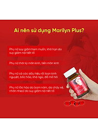 Liệu trình tăng nội tiết tố nữ Marilyn Plus Dân Khang giảm khô hạn tăng sinh lý nữ hộp 30 viên