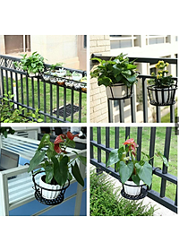 Giỏ Sắt Treo Chậu Hoa Ban Công Đế Dày GroFa - Chính Hãng 