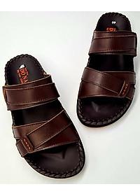 Dép nam 2 quai da bò 100%, hàng cao cấp, may handmade full quai và đế chắc chắn, đi rất êm chân