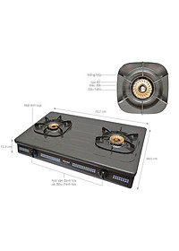 Bếp gas đôi rinnai RV377g xám hàng chính hãng