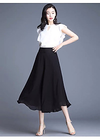 Quần ống rộng chất liệu voan thời thượng - nhiều size, form dáng chuẩn thích hợp mặc đi làm, dạo phố