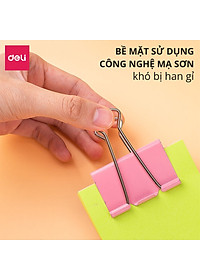 Kẹp Bướm Màu 51Mm Deli - 12 Cái/ Hộp - E8551A