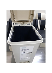 Thùng rác đạp chữ nhật Hiro 10L (Kèm ruột) - Chính hãng INOCHI