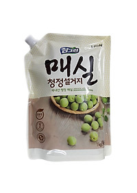 Nước Rửa Rau Quả Và Chén Bát CJ Lion Real Green Tinh Chất Quả Mơ 1.2kg