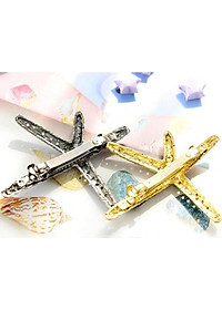 Kẹp tóc thời trang hình sao biển mầu vàng