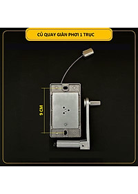 Bộ linh kiện giàn phơi đơn, Lắp cho 1 thanh phơi, Củ quay 1 trục quay, Hợp với không gian hẹp chỉ lắp 1 thanh phơi