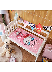 Chiếu lụa điều hòa kèm gối họa tiết siêu xinh cho bé - Tặng kèm 01 thìa uống sữa cho bé