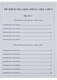 Combo Sách - Đề kiểm tra Tiếng Việt 5 học kì I + II