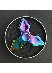 Con Quay 3 cánh màu cầu vồng Hand Fidget Spinner mạ titan HG12