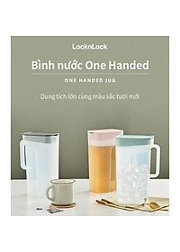 Bình nước LocknLock One Handed HAP818 - Tay cầm và nắp đậy tiện lợi - Nhựa PP - Dung tích 2.1L