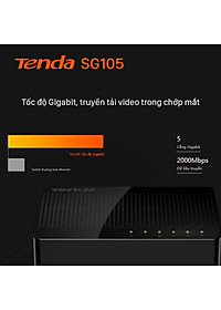Bộ chia mạng Switch Tenda SG105 5 cổng Gigabit - Hàng Chính Hãng