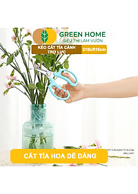 Kéo Cắt Cành GreenHome, D18xr10cm, Dụng Cụ Làm Vườn, Tối Ưu Giảm Lực Tay, Màu Sắc Hiện Đại, Dễ Sử Dụng Cắt Tỉa Hoa
