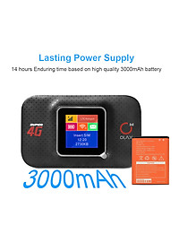 Bộ Phát Wifi Từ Sim 4G LTE OLAX MF982  Tốc Độ 150Mb Màn Hình LCD Hiển Thị Thông Minh Pin 3000mAh Dùng 12 Giờ - Hàng Chính Hãng