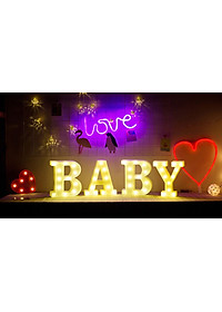 Đèn Led Chữ Cái Loại Lớn 22cm Trang Trí Tiệc Cưới, Sinh Nhật, Nhà Cửa KUNBE - Đủ 26 Chữ Cái A-Z, Các Số Từ 0-9 Và Biểu Tượng Trái Tim Đỏ, ...