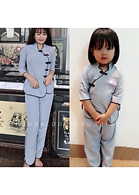 Đồ Lam Đi Chùa # Tàu Xéo Cho Mẹ & Bé # Đồ Bộ Bé # Quần Áo Bé Gái