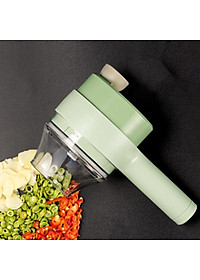 Máy xay mini cầm tay 3 trong 1 (máy xay nghiền tỏi ớt, rau củ, sinh tố;, máy nạo gọt hoa quả; máy cắt sợi, thái lát đồ ăn) dễ dàng vệ sinh