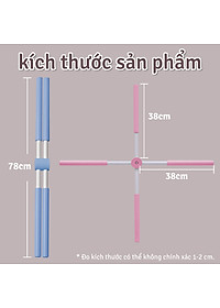 BG Gậy tập thẳng lưng Blue 6015 , thanh gậy tập yoga chống gù lưng, mở vai hình chữ thập