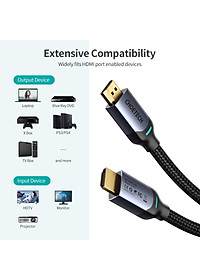 Nơi bán Dây Cáp Dù Lõi HDMI 2.1 8K 48Gbps, 4K 165Hz Dài 2M CHOETECH XHH01 Dùng Cho Tivi/ Máy Tính/ Playstation