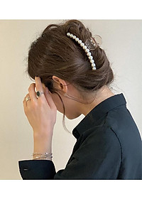 Kẹp Tóc Càng Cua Đính Ngọc Trai Nhân Tạo Phong Cách Hồng Kông Thâp Niên 90s