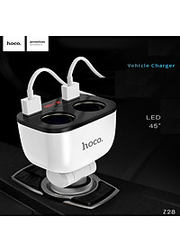 Bộ chia tẩu sạc ô tô nhãn hiệu Hoco Z28