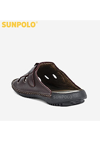 Dép Nam Quai Ngang Da Bò Sunpolo SUD3DN