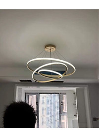Đèn thả MONSKY ADELE 3 vòng 3 chế độ màu ánh sáng có điều khiển từ xa tiện dụng 20-40-60cm