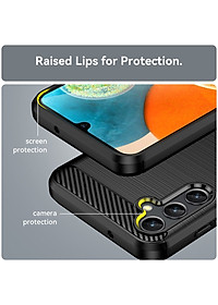 Ốp lưng chống sốc vân kim loại cho Samsung Galaxy A14 4G / 5G hiệu Likgus (chuẩn quân đội, chống va đập, chống vân tay) - Hàng nhập khẩu