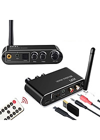 SOAIY Bộ Chuyển Đổi Âm Thanh DAC Bluetooth T01 Chỉnh Treble, Bass, Volume (Hỗ trợ Cổng Optical) - Hàng Nhập Khẩu
