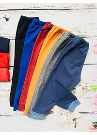Combo 3 quần dài trẻ em từ 7 - 30 kg - vải thun da cá co giãn - dày dặn - màu ngẫu nhiên