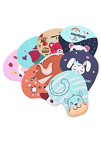 Lót Chuột Tròn Có Kê Tay Chống Chai Họa Tiết Dễ Thương 18 x 23 cm PaKaSa - Hàng chính hãng