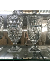 BÌNH THỦY TINH ĐỰNG NƯỚC CÓ VÒI VẶN INOX ĐA NĂNG CRYSTAN - VD64  ( GIAO HOA VĂN NGẪU NHIÊN ) 