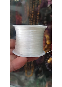 Cuộn Dây Thun CO GIÃN màu Trắng xỏ vòng hạt chuỗi Dây này là dây thun chuyên xỏ vòng chuỗi màu Trắng, có đủ màu Anh Chị đang đeo chuỗi muốn thay dây khác cho vòng thì đặt cuộn Thun chỉ này nhé