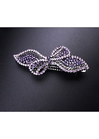 Kẹp tóc nửa sau - Kẹp tóc đính đá hình nơ chiếc lá - Kẹp tóc đính đá sang trọng nhiều màu lựa chọn