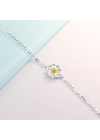 Lắc tay bạc nữ đẹp cúc họa mi LTN0110