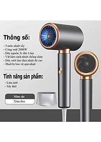 Máy Sấy Tóc AZO A811 Công Suất 2000W, Máy Sấy Tóc, Tạo Kiểu Tóc 2 Chiều Nóng Lạnh 3 Cấp Độ Gió Giúp Chăm Sóc Và Bảo Vệ Tóc - Hàng chính hãng/ Hàng nhập khẩu