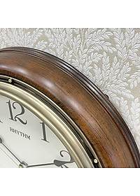 Đồng hồ Rhythm CMH722CR06 Kt 32.0 x 7.0cm, 1.15kg Vỏ gỗ. Dùng Pin.